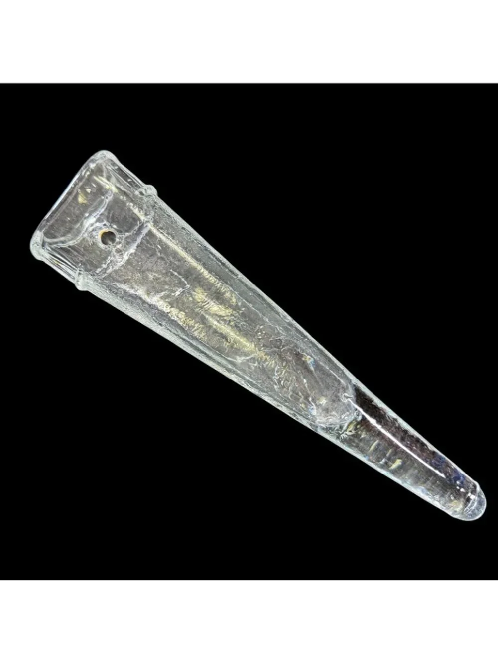 Antique Automobile Glass Bud Vase Bird Cone Sconce Victorian Hearse Car 8 inch